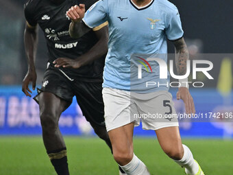 Matias Vecino of S.S. Lazio is in action during the 11th day of the Serie A Championship between S.S. Lazio and Cagliari Calcio at the Olymp...