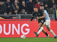 Gianluca Gaetano of Cagliari Calcio and Mario Gila of S.S. Lazio are in action during the 11th day of the Serie A Championship between S.S....