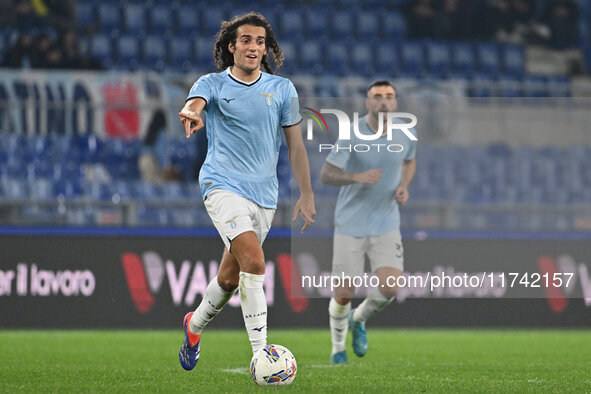 Matteo Guendouzi of S.S. Lazio is in action during the 11th day of the Serie A Championship between S.S. Lazio and Cagliari Calcio at the Ol...