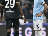 Mattia Zaccagni of S.S. Lazio is in action during the 11th day of the Serie A Championship between S.S. Lazio and Cagliari Calcio at the Oly...