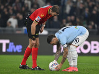 Mattia Zaccagni of S.S. Lazio is in action during the 11th day of the Serie A Championship between S.S. Lazio and Cagliari Calcio at the Oly...