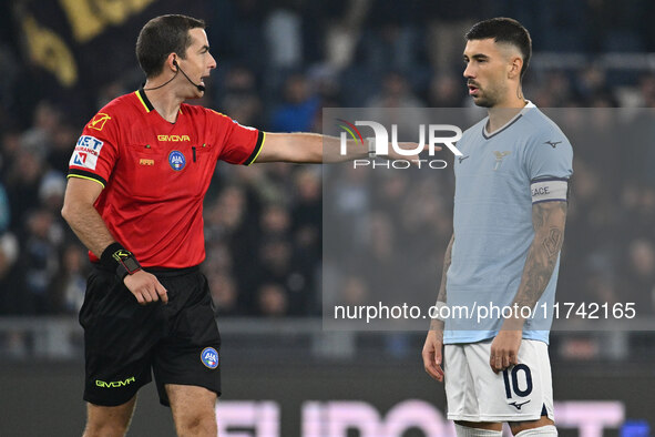 Mattia Zaccagni of S.S. Lazio is in action during the 11th day of the Serie A Championship between S.S. Lazio and Cagliari Calcio at the Oly...