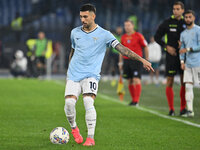 Mattia Zaccagni of S.S. Lazio is in action during the 11th day of the Serie A Championship between S.S. Lazio and Cagliari Calcio at the Oly...