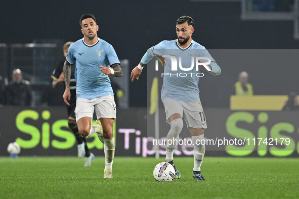 Matias Vecino of S.S. Lazio and Valentin Castellanos of S.S. Lazio are in action during the 11th day of the Serie A Championship between S.S...