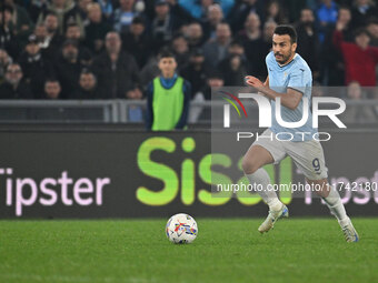 Pedro of S.S. Lazio is in action during the 11th day of the Serie A Championship between S.S. Lazio and Cagliari Calcio at the Olympic Stadi...