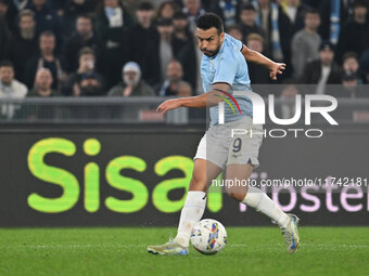 Pedro of S.S. Lazio is in action during the 11th day of the Serie A Championship between S.S. Lazio and Cagliari Calcio at the Olympic Stadi...