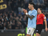 Matias Vecino of S.S. Lazio participates in the 11th day of the Serie A Championship between S.S. Lazio and Cagliari Calcio at the Olympic S...