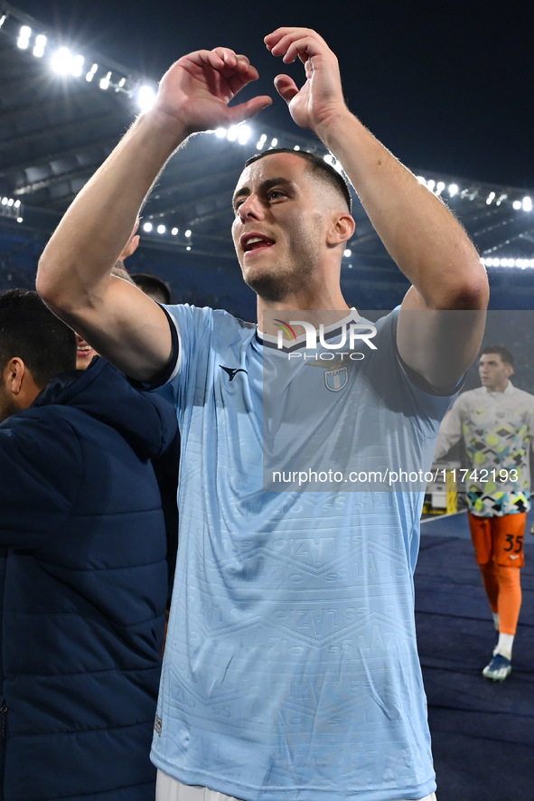 Adam Marusic of S.S. Lazio participates in the 11th day of the Serie A Championship between S.S. Lazio and Cagliari Calcio at the Olympic St...