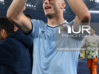 Adam Marusic of S.S. Lazio participates in the 11th day of the Serie A Championship between S.S. Lazio and Cagliari Calcio at the Olympic St...