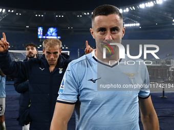 Adam Marusic of S.S. Lazio participates in the 11th day of the Serie A Championship between S.S. Lazio and Cagliari Calcio at the Olympic St...