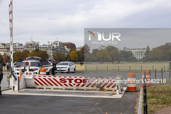 A view of the White House in Washington, United States, on November 4, 2024, ahead of the Presidential Election. 