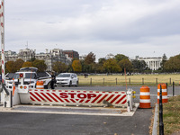 A view of the White House in Washington, United States, on November 4, 2024, ahead of the Presidential Election. (