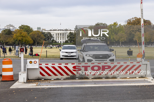 A view of the White House in Washington, United States, on November 4, 2024, ahead of the Presidential Election. 