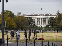 A view of the White House in Washington, United States, on November 4, 2024, ahead of the Presidential Election. (