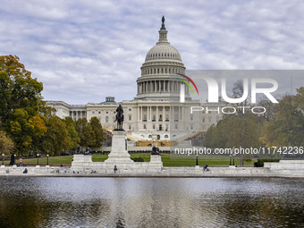 A view of the US Capitol in Washington DC, United States, on November 4, 2024, ahead of the US Presidential Election. (