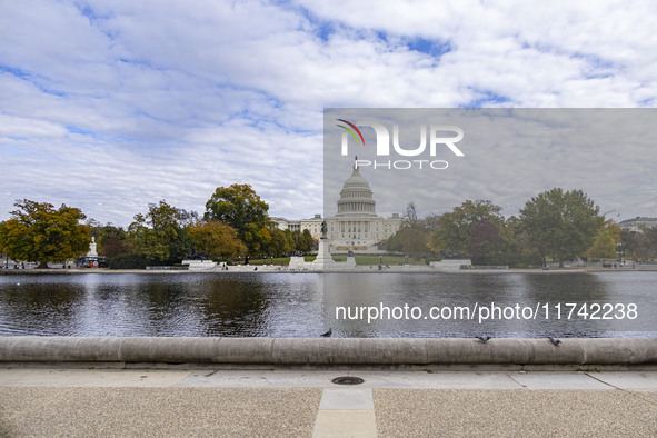 A view of the US Capitol in Washington DC, United States, on November 4, 2024, ahead of the US Presidential Election. 