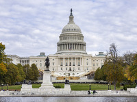 A view of the US Capitol in Washington DC, United States, on November 4, 2024, ahead of the US Presidential Election. (