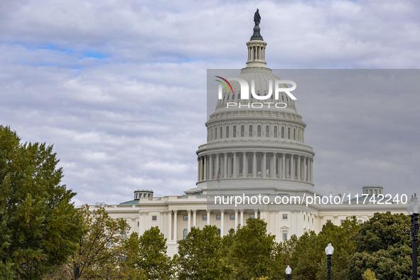 A view of the US Capitol in Washington DC, United States, on November 4, 2024, ahead of the US Presidential Election. 