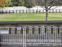 A view of the security fence near the U.S. Capitol in Washington, D.C., United States, on November 4, 2024, ahead of the U.S. Presidential E...