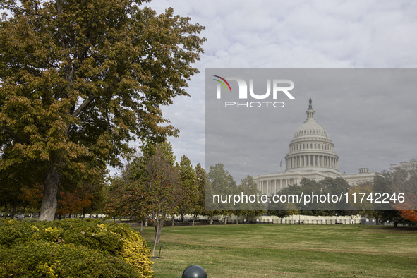 A view of the US Capitol in Washington DC, United States, on November 4, 2024, ahead of the US Presidential Election. 