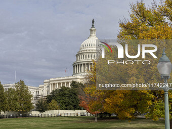 A view of the US Capitol in Washington DC, United States, on November 4, 2024, ahead of the US Presidential Election. (