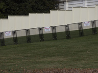 A view of the security fence near the U.S. Capitol in Washington, D.C., United States, on November 4, 2024, ahead of the U.S. Presidential E...