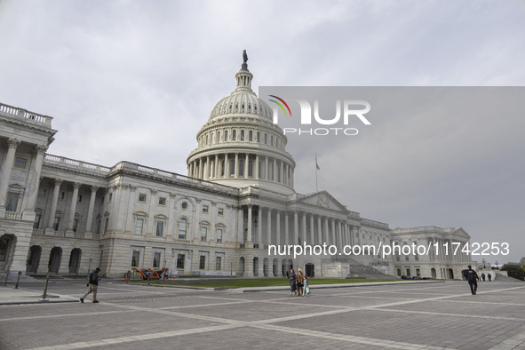 A view of the US Capitol in Washington DC, United States, on November 4, 2024, ahead of the US Presidential Election. 