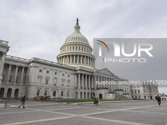 A view of the US Capitol in Washington DC, United States, on November 4, 2024, ahead of the US Presidential Election. (