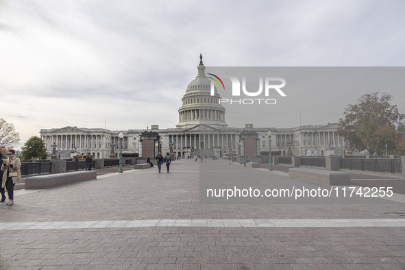 A view of the US Capitol in Washington DC, United States, on November 4, 2024, ahead of the US Presidential Election. 