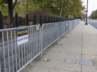 A view of the security fence near the U.S. Capitol in Washington, D.C., United States, on November 4, 2024, ahead of the U.S. Presidential E...