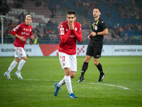 Jesus Alfaro participates in the game between Wisla Krakow and GKS Tychy in Krakow, Poland, on November 4, 2024. This is a Betclic 1 Liga, P...