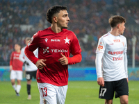 Tamas Kiss participates in the game between Wisla Krakow and GKS Tychy in Krakow, Poland, on November 4, 2024. This is a Betclic 1 Liga, Pol...