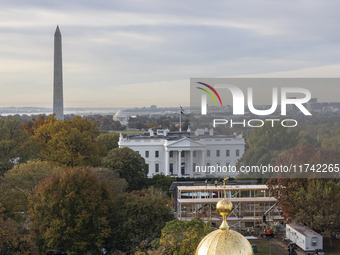 A panoramic view of the White House in Washington, D.C., United States, on November 4, 2024, ahead of the U.S. Presidential Election. (