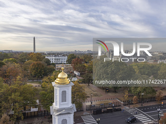 A panoramic view of the White House in Washington, D.C., United States, on November 4, 2024, ahead of the U.S. Presidential Election. (