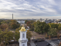 A panoramic view of the White House in Washington, D.C., United States, on November 4, 2024, ahead of the U.S. Presidential Election. (