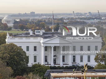 A panoramic view of the White House in Washington, D.C., United States, on November 4, 2024, ahead of the U.S. Presidential Election. (