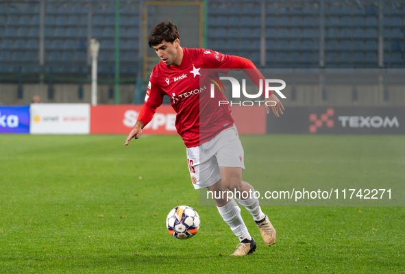 Frederico Duarte participates in the game between Wisla Krakow and GKS Tychy in Krakow, Poland, on November 4, 2024. This is a Betclic 1 Lig...