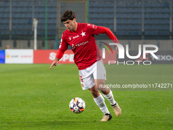 Frederico Duarte participates in the game between Wisla Krakow and GKS Tychy in Krakow, Poland, on November 4, 2024. This is a Betclic 1 Lig...