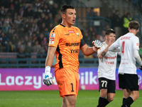 Goalkeeper Marcel Lubik participates in the game between Wisla Krakow and GKS Tychy in Krakow, Poland, on November 4, 2024. This is a Betcli...