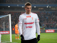 Jakub Bieronski participates in the game between Wisla Krakow and GKS Tychy in Krakow, Poland, on November 4, 2024. This is a Betclic 1 Liga...