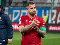 Alan Uryga stands after the game between Wisla Krakow and GKS Tychy in Krakow, Poland, on November 4, 2024. This is a Betclic 1 Liga, Polish...