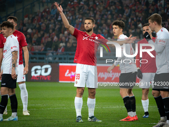 Lukasz Zwolinski participates in the game between Wisla Krakow and GKS Tychy in Krakow, Poland, on November 4, 2024. This is a Betclic 1 Lig...