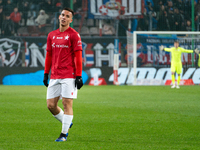 Angel Rodado participates in the game between Wisla Krakow and GKS Tychy in Krakow, Poland, on November 4, 2024. This is a Betclic 1 Liga, P...