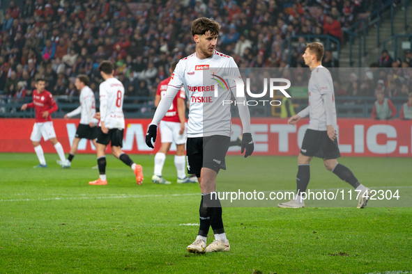 Marko Dijakovic participates in the game between Wisla Krakow and GKS Tychy in Krakow, Poland, on November 4, 2024. This is a Betclic 1 Liga...