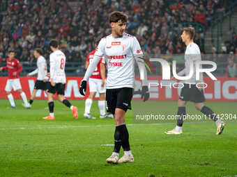 Marko Dijakovic participates in the game between Wisla Krakow and GKS Tychy in Krakow, Poland, on November 4, 2024. This is a Betclic 1 Liga...