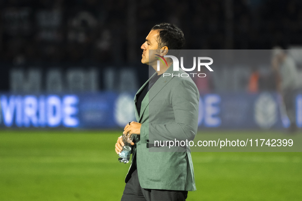 Alessandro Lamberti is the chairman of Cavese during the Serie C match between Cavese and Foggia at Stadio Simonetta Lamberti in Cava de'Tir...