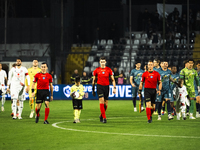 The players enter during the Serie C match between Cavese and Foggia at Stadio Simonetta Lamberti in Cava de'Tirreni, Italy, on November 4,...