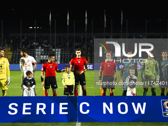 The players enter during the Serie C match between Cavese and Foggia at Stadio Simonetta Lamberti in Cava de'Tirreni, Italy, on November 4,...