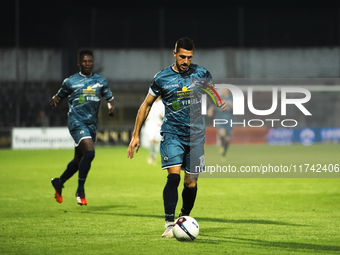 Giuseppe Fella of Cavese plays during the Serie C match between Cavese and Foggia at Stadio Simonetta Lamberti in Cava de'Tirreni, Italy, on...