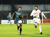 Salvatore Pezzella of Cavese and Luigi Carillo of Foggia participate in the Serie C match between Cavese and Foggia at Stadio Simonetta Lamb...